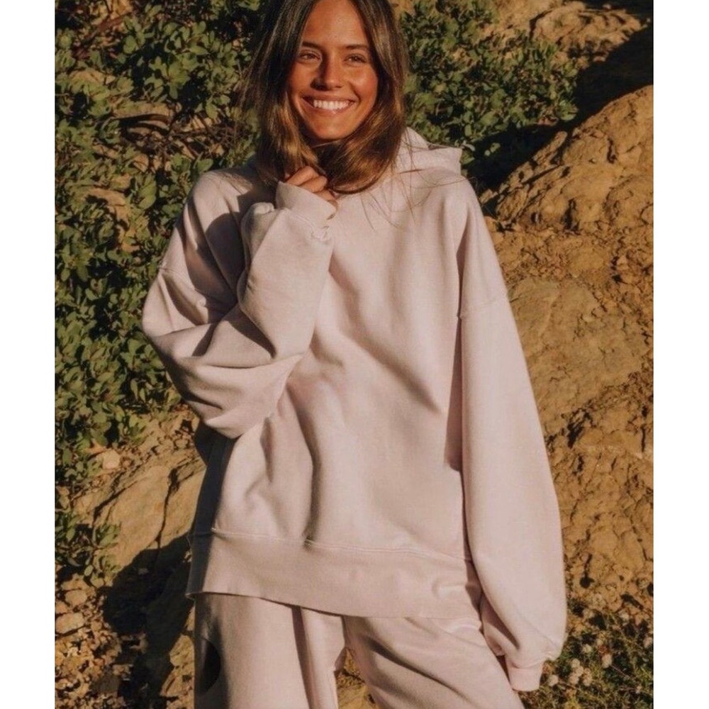 Daily Drills Oversized Unisex Reversible Long Hoodie Sand Size XS/S